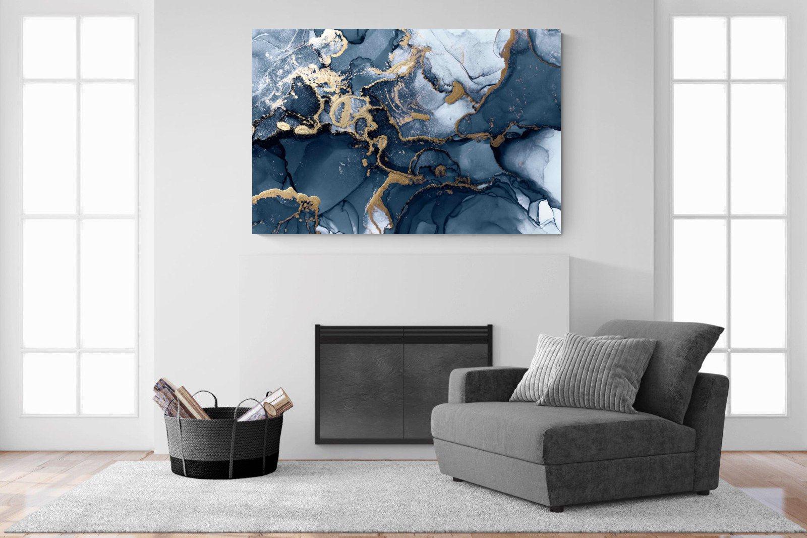 Indigo Ink-Wall_Art-150 x 100cm-Mounted Canvas-No Frame-Pixalot