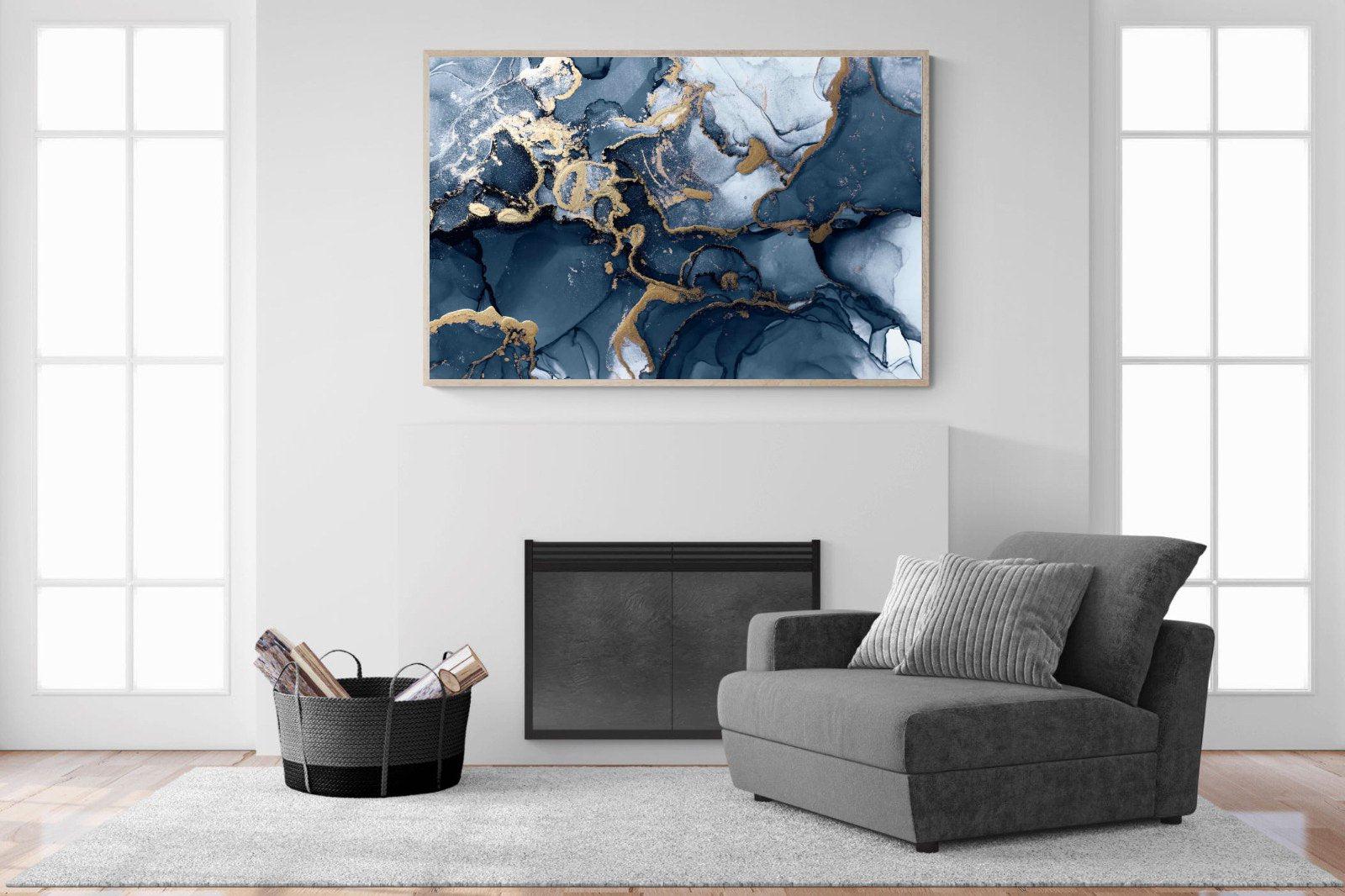 Indigo Ink-Wall_Art-150 x 100cm-Mounted Canvas-Wood-Pixalot