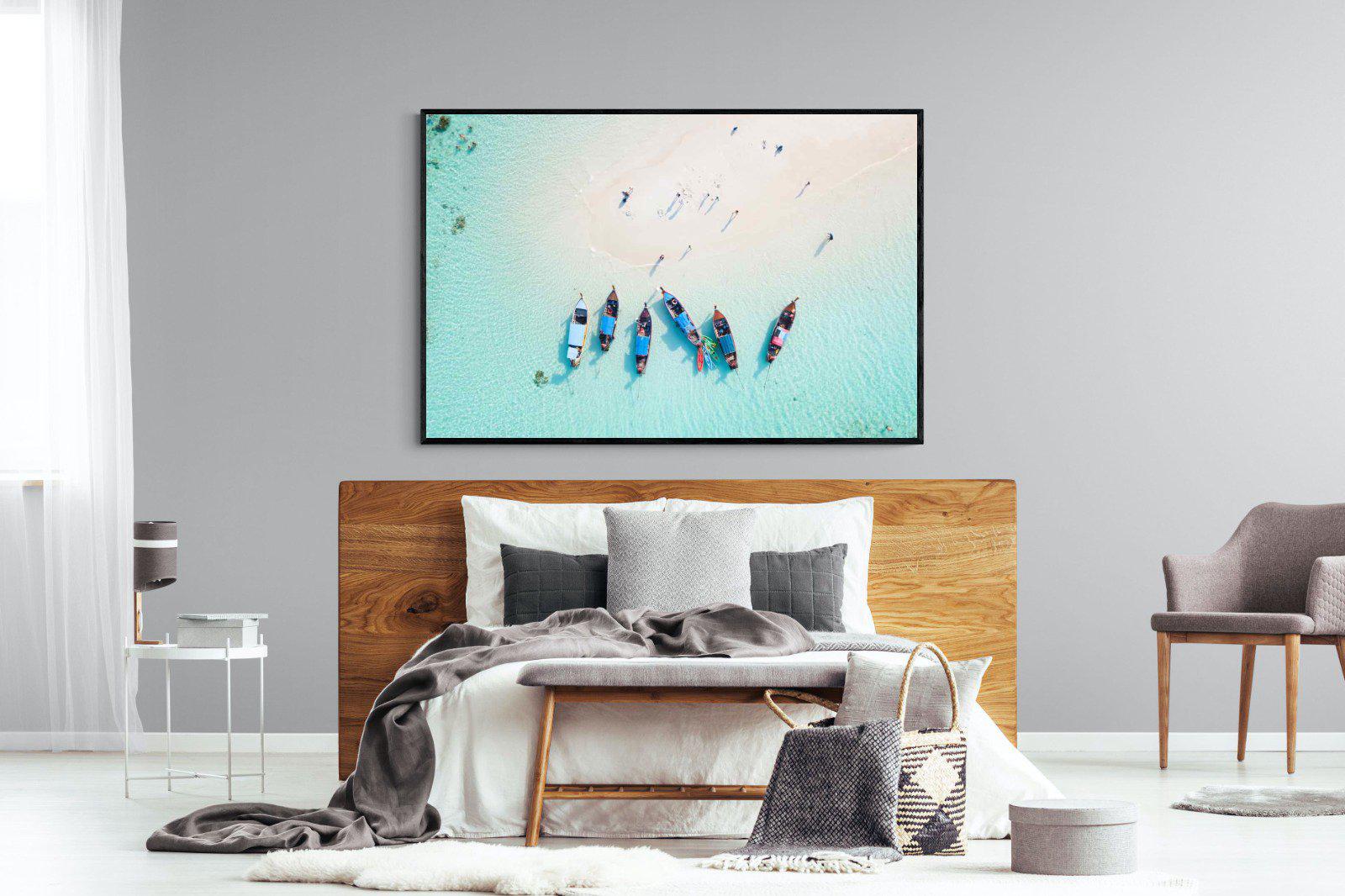 Island Hopping-Wall_Art-150 x 100cm-Mounted Canvas-Black-Pixalot