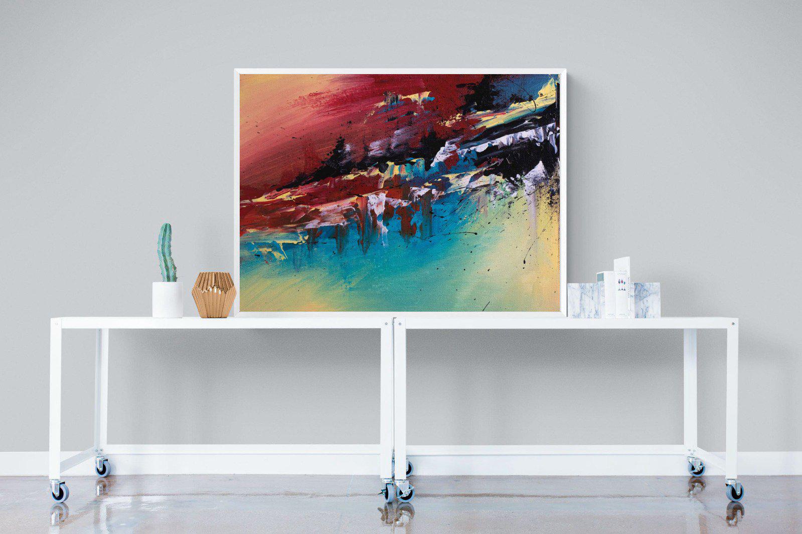 Jagged-Wall_Art-120 x 90cm-Mounted Canvas-White-Pixalot