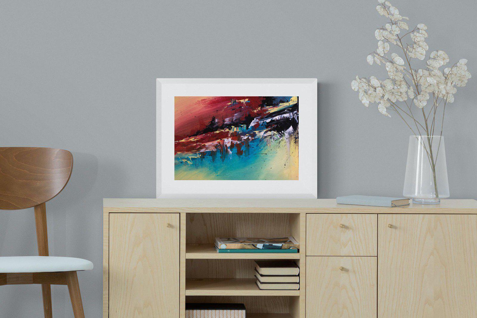 Jagged-Wall_Art-60 x 45cm-Framed Print-White-Pixalot