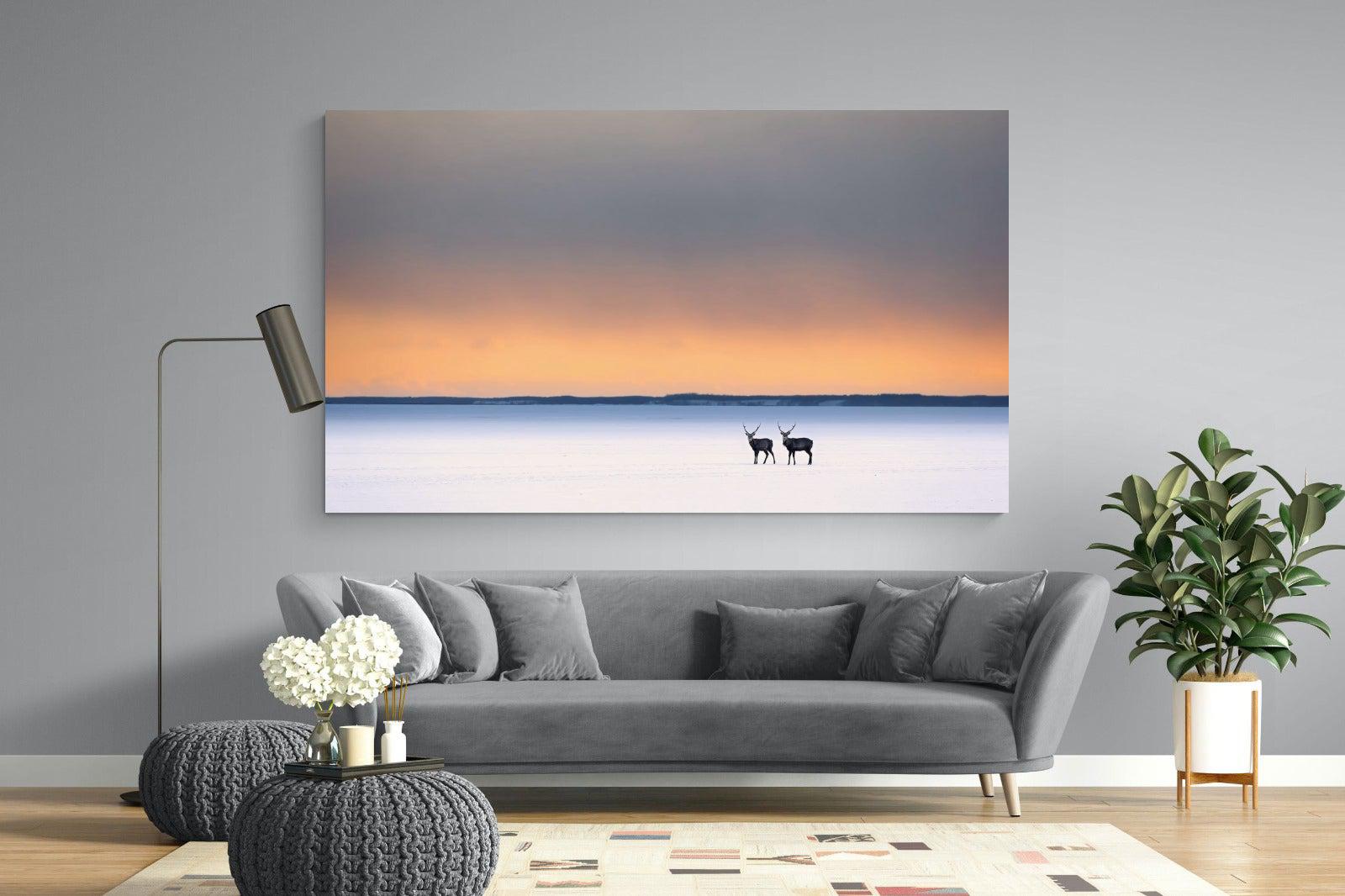 Japanese Deer-Wall_Art-220 x 130cm-Mounted Canvas-No Frame-Pixalot