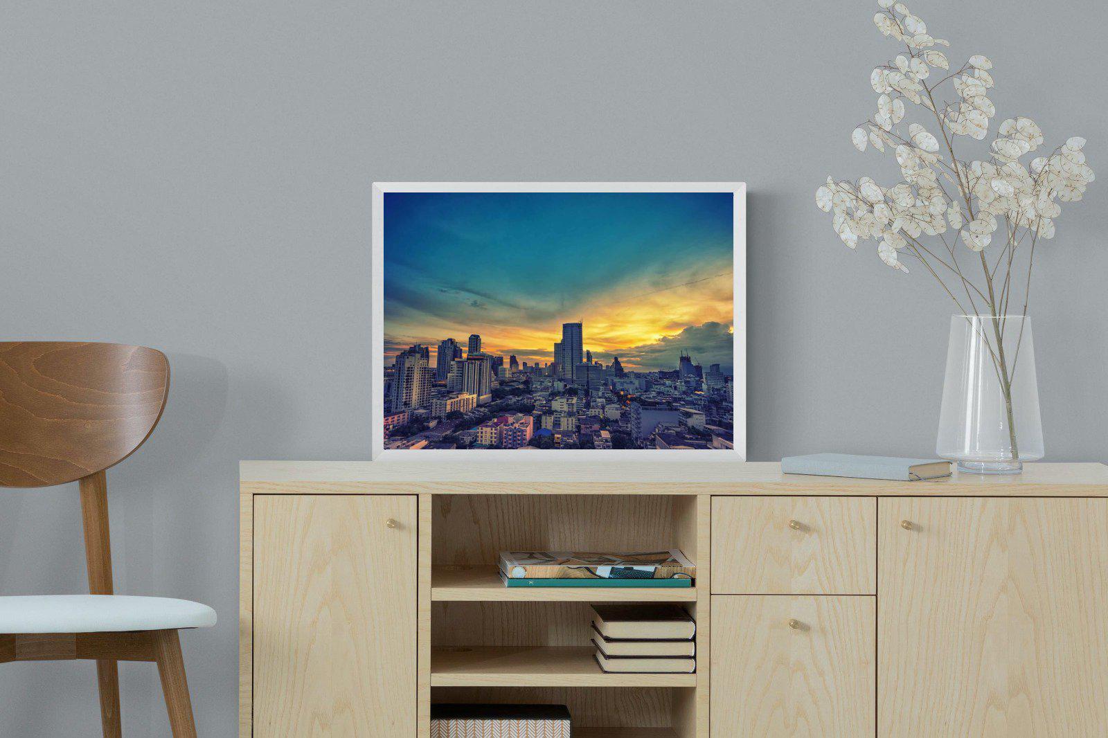 Joburg Sunrise-Wall_Art-60 x 45cm-Mounted Canvas-White-Pixalot