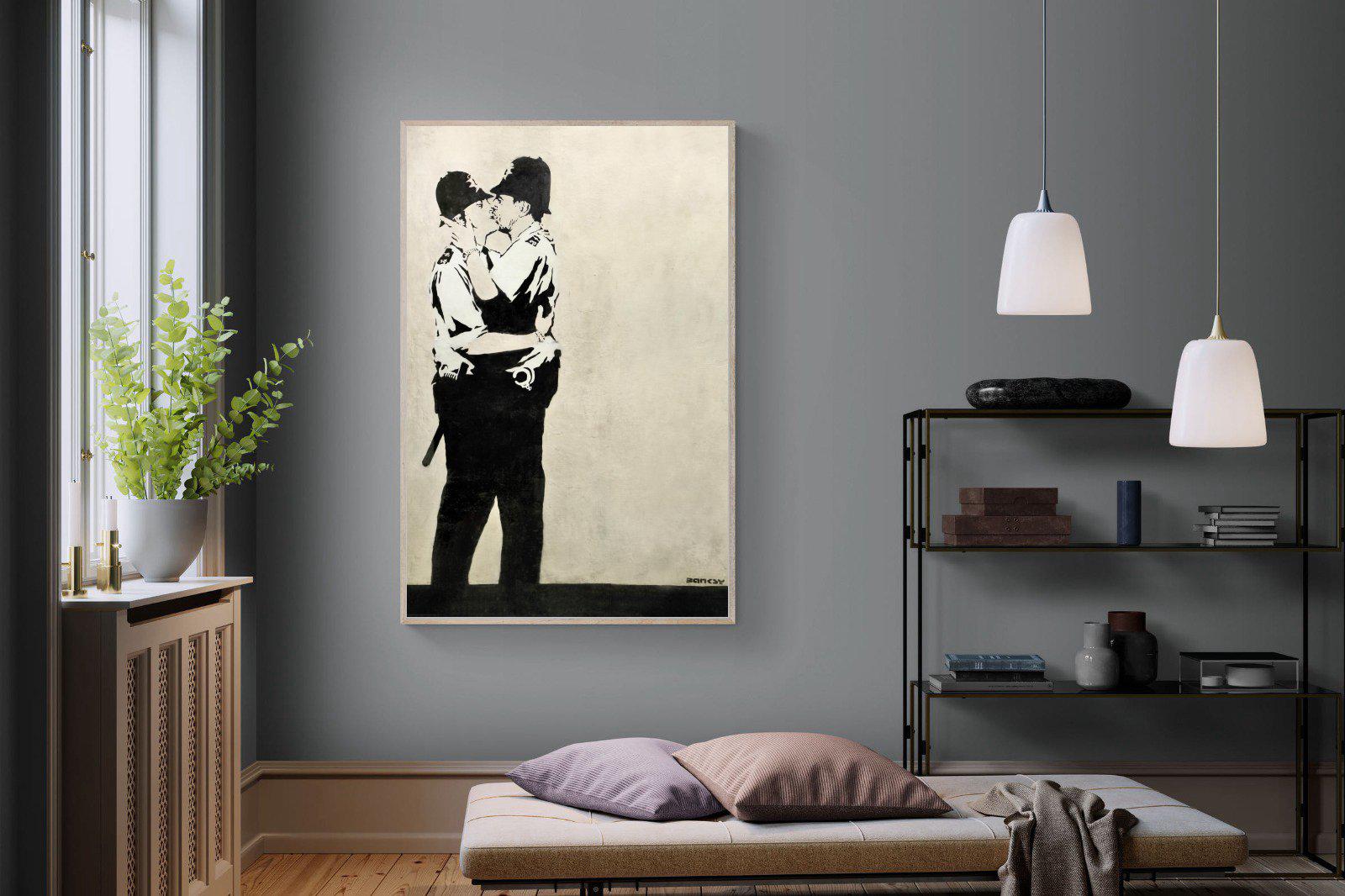 Kissing Coppers-Wall_Art-120 x 180cm-Mounted Canvas-Wood-Pixalot