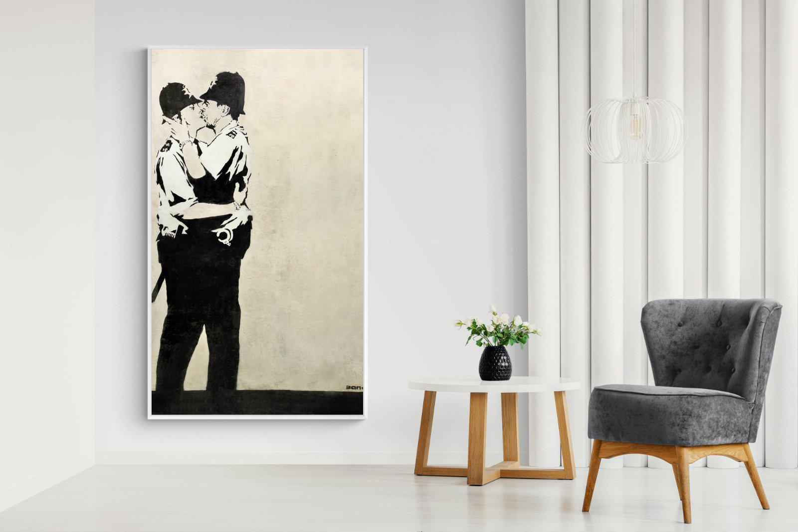 Kissing Coppers-Wall_Art-130 x 220cm-Mounted Canvas-White-Pixalot