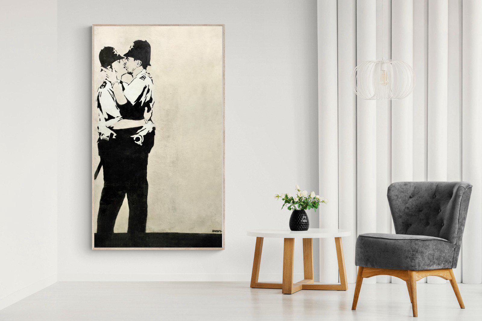 Kissing Coppers-Wall_Art-130 x 220cm-Mounted Canvas-Wood-Pixalot