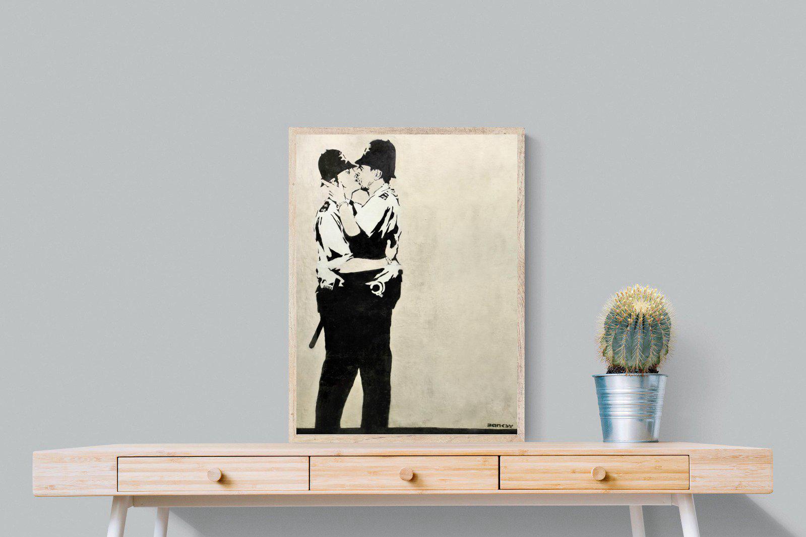 Kissing Coppers-Wall_Art-60 x 80cm-Mounted Canvas-Wood-Pixalot