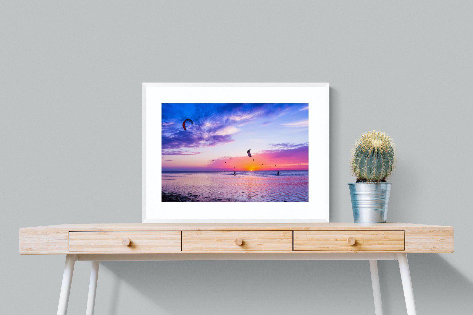 Kites & Colours-Wall_Art-80 x 60cm-Framed Print-White-Pixalot