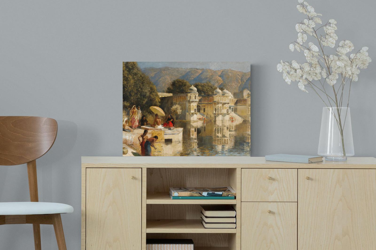 Lake at Oodeypore, India-Wall_Art-60 x 45cm-Mounted Canvas-No Frame-Pixalot