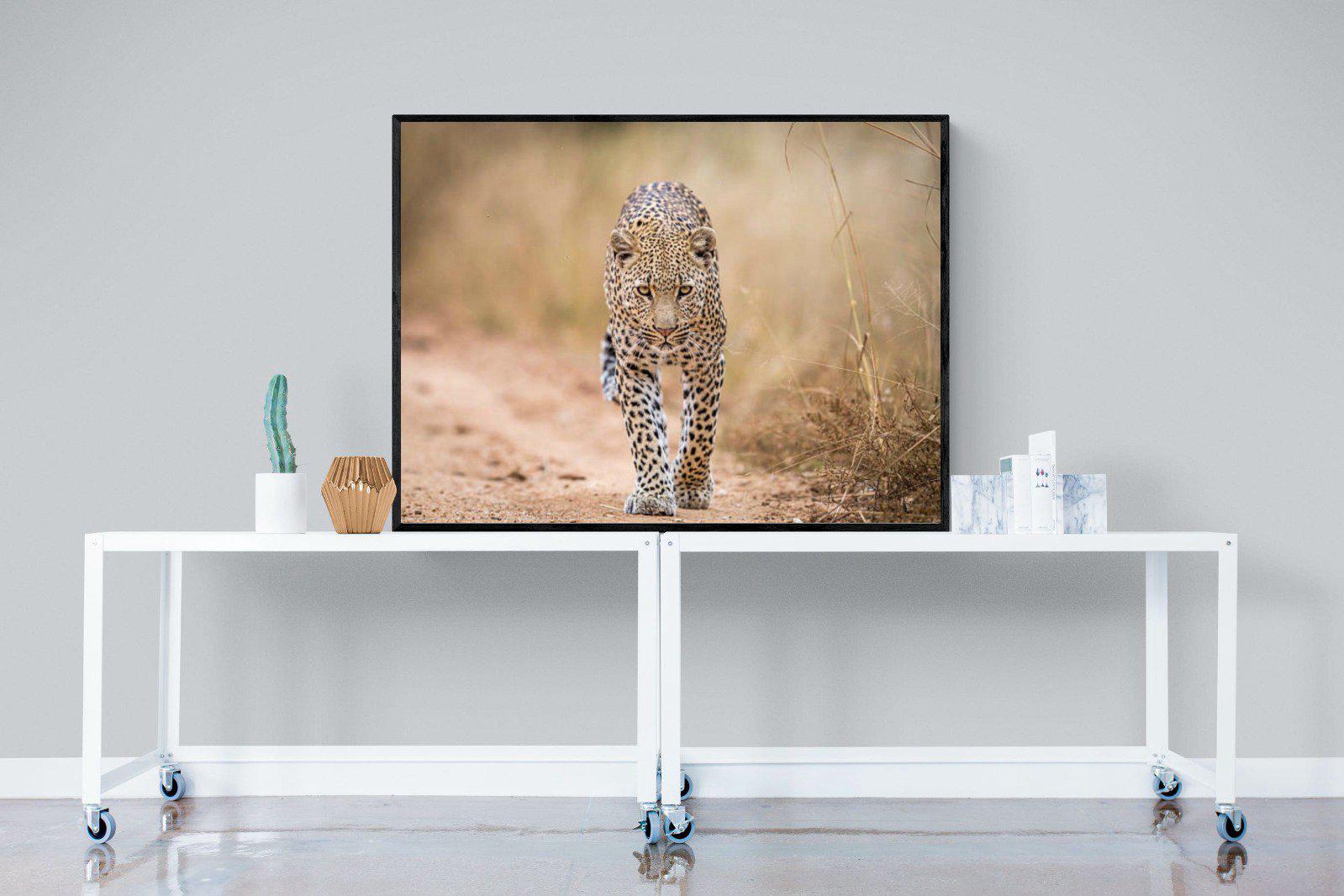 Leopard-Wall_Art-120 x 90cm-Mounted Canvas-Black-Pixalot