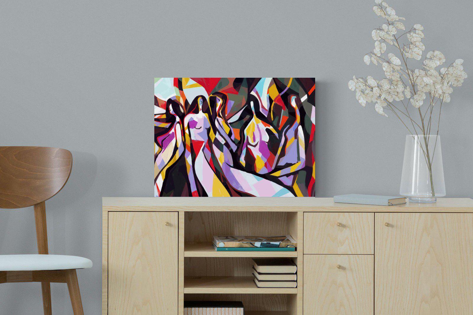 Lounging Ladies-Wall_Art-60 x 45cm-Mounted Canvas-No Frame-Pixalot