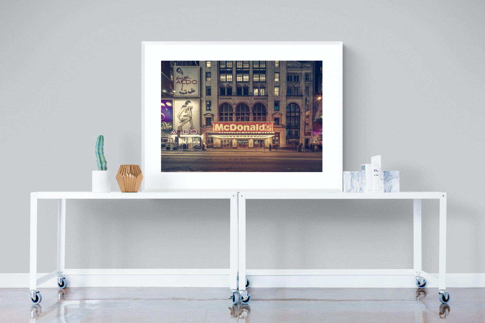 McDonald's-Wall_Art-120 x 90cm-Framed Print-White-Pixalot