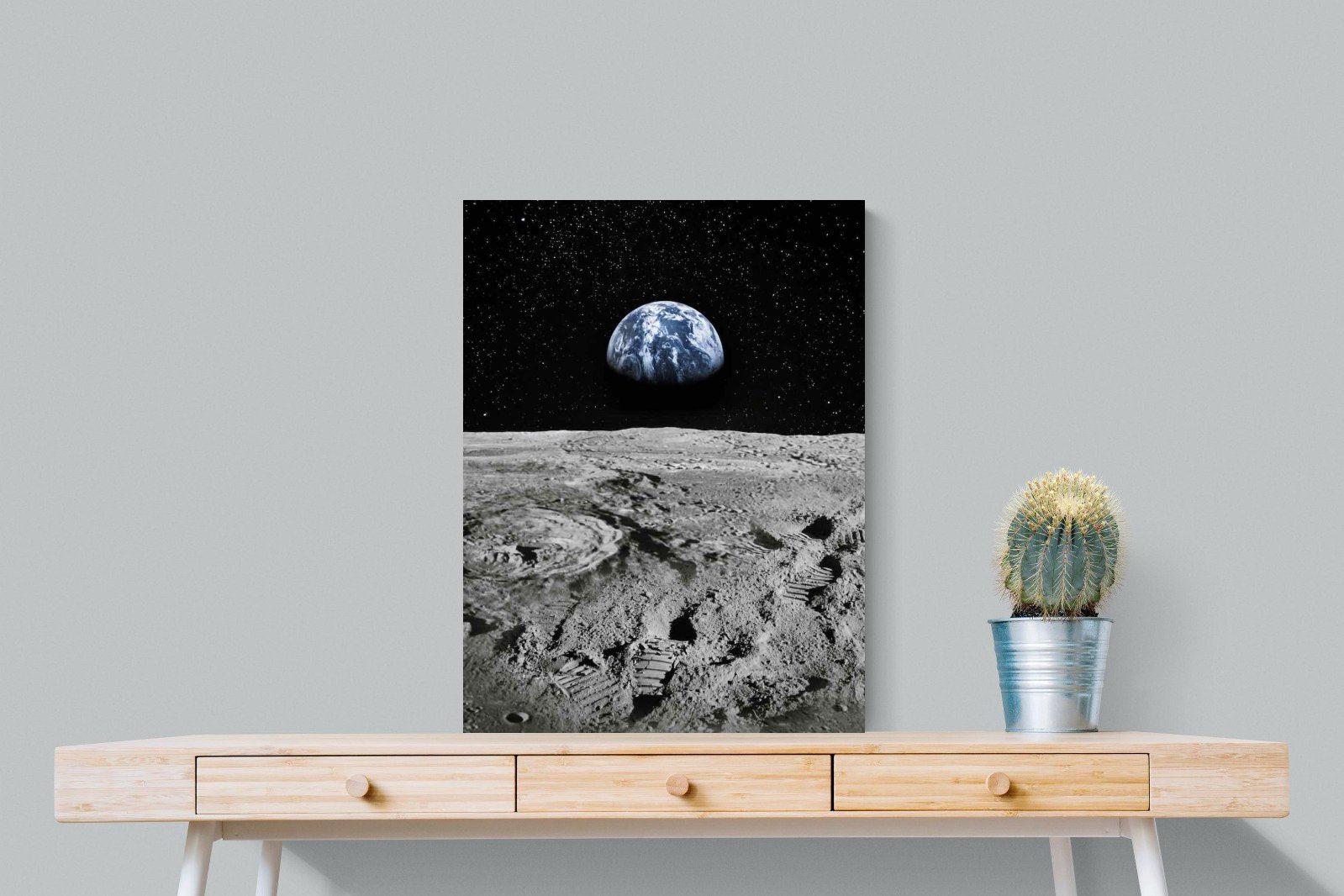 Moon Landing-Wall_Art-60 x 80cm-Mounted Canvas-No Frame-Pixalot