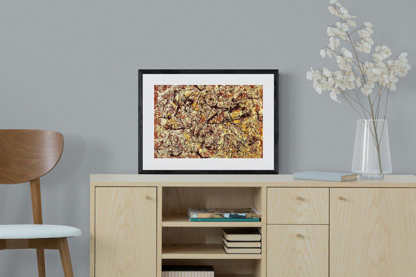 Mural on Indian Red Ground-Wall_Art-60 x 45cm-Framed Print-Black-Pixalot