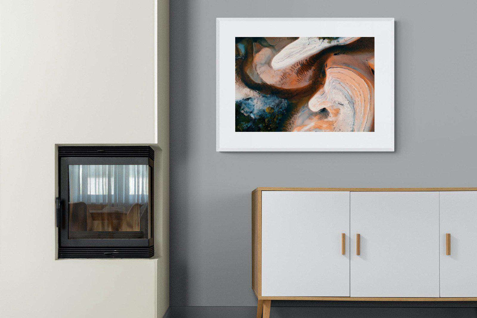Nature's Swirl-Wall_Art-100 x 75cm-Framed Print-White-Pixalot