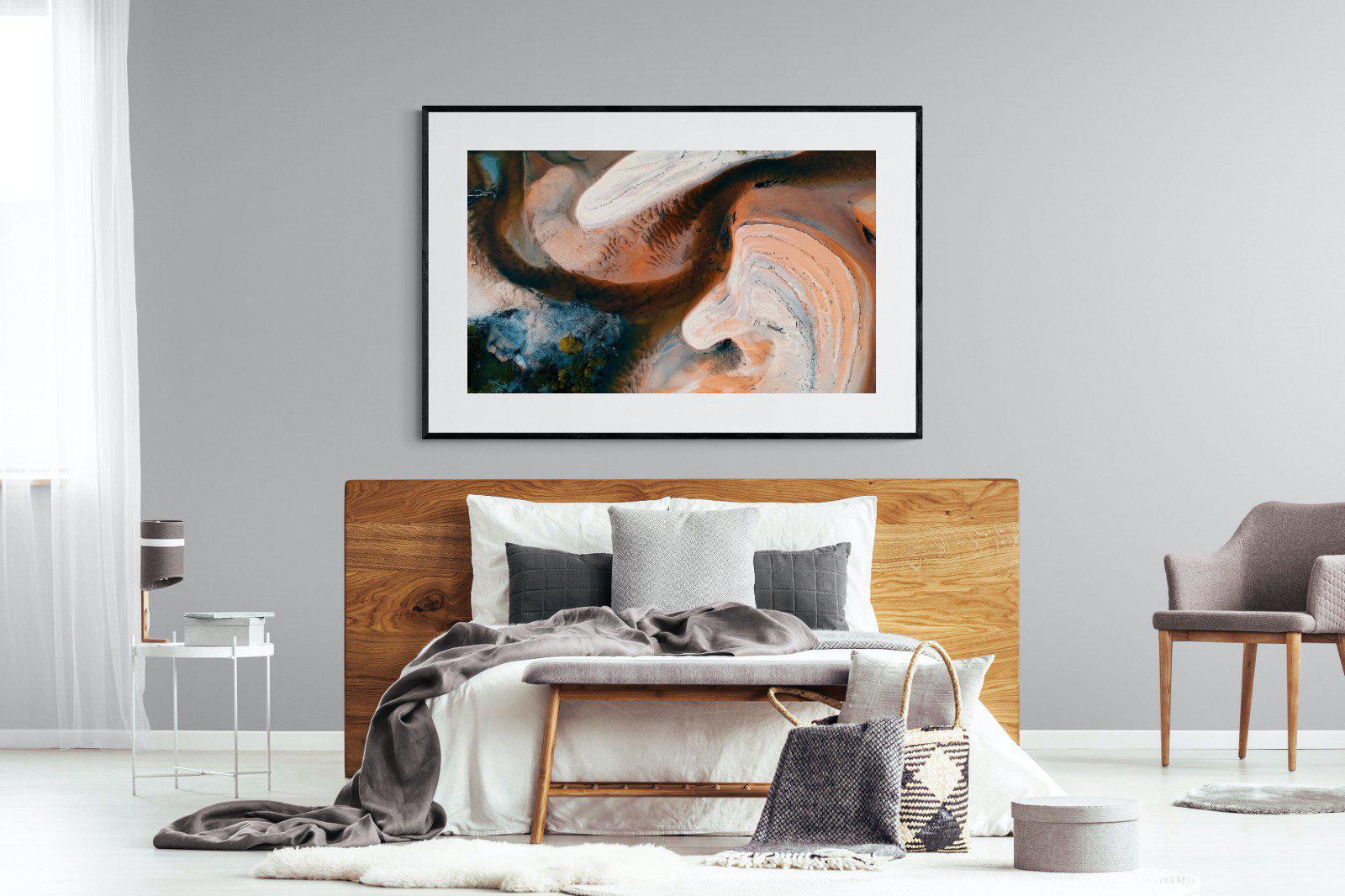 Nature's Swirl-Wall_Art-150 x 100cm-Framed Print-Black-Pixalot
