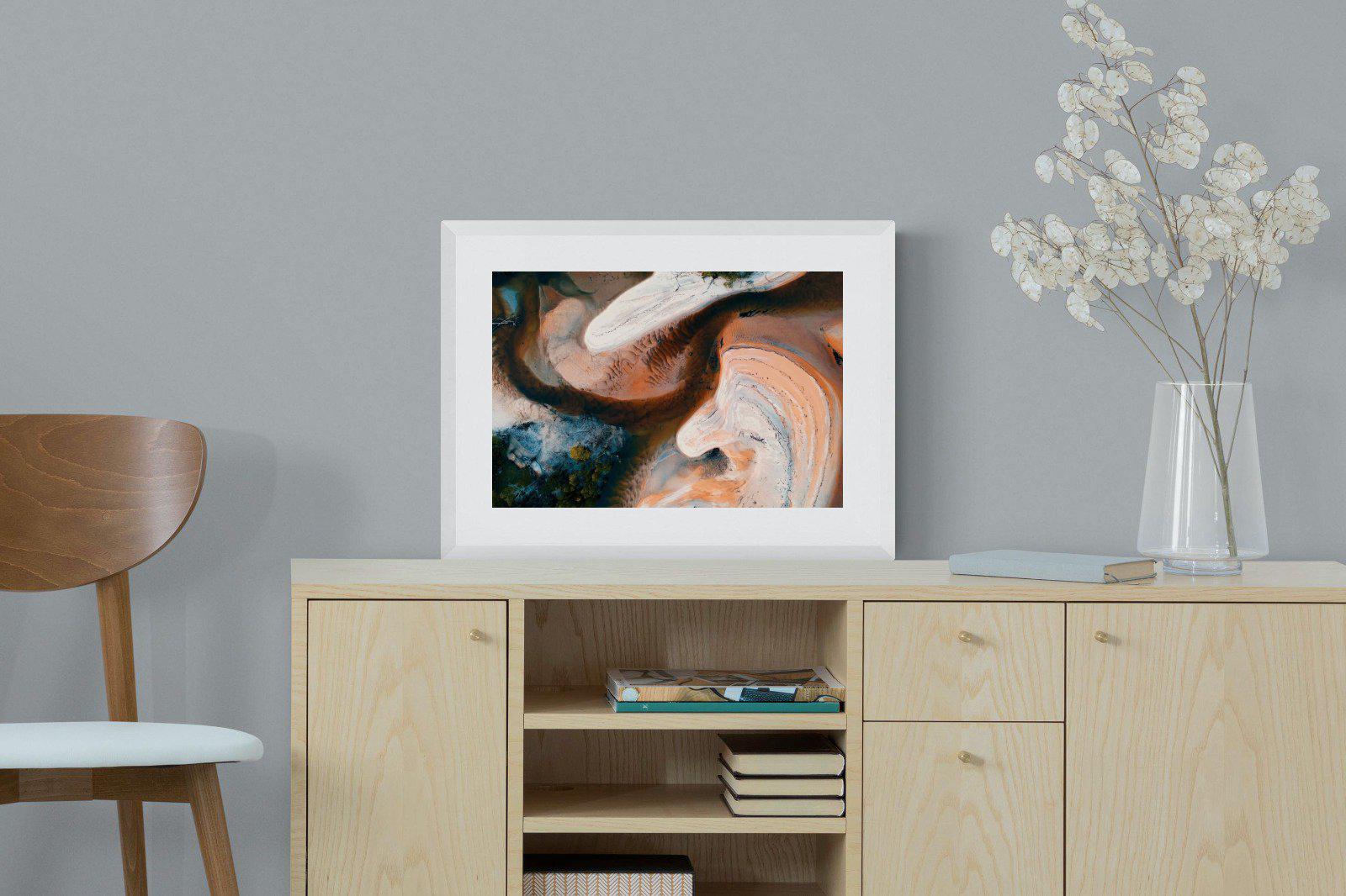 Nature's Swirl-Wall_Art-60 x 45cm-Framed Print-White-Pixalot