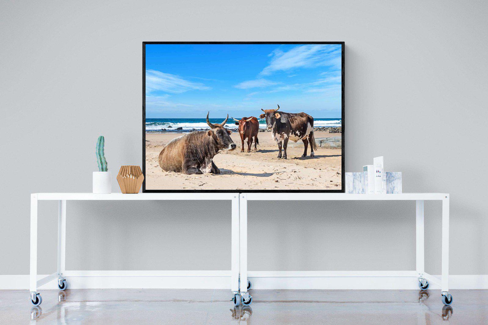 Nguni Album Cover-Wall_Art-120 x 90cm-Mounted Canvas-Black-Pixalot