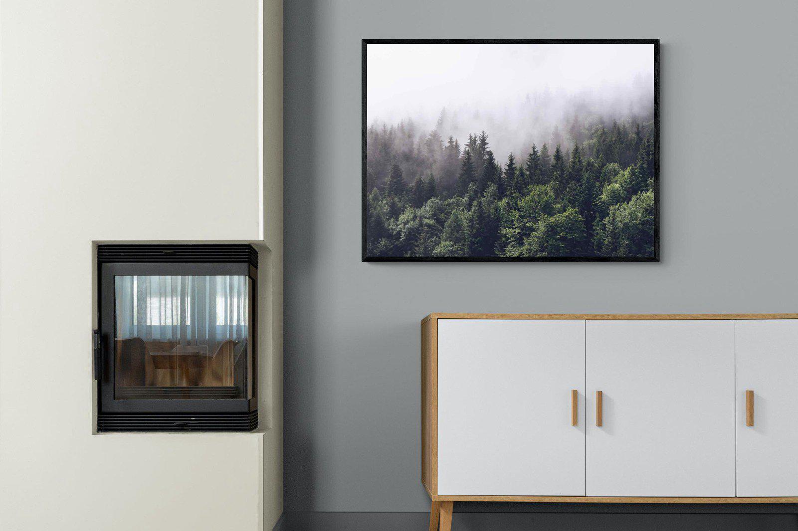 Norwegian Forest-Wall_Art-100 x 75cm-Mounted Canvas-Black-Pixalot