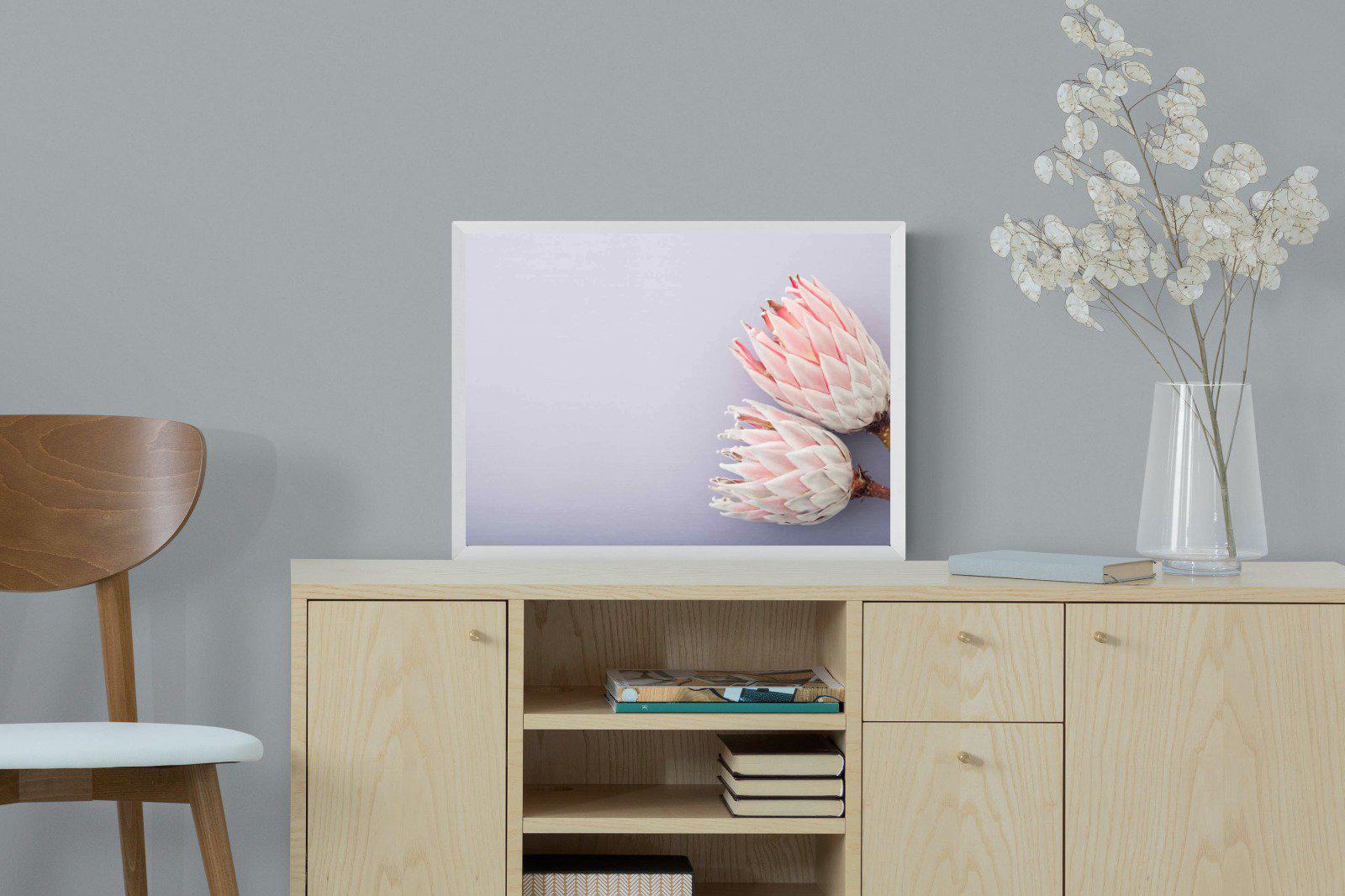 Pair of Proteas-Wall_Art-60 x 45cm-Mounted Canvas-White-Pixalot