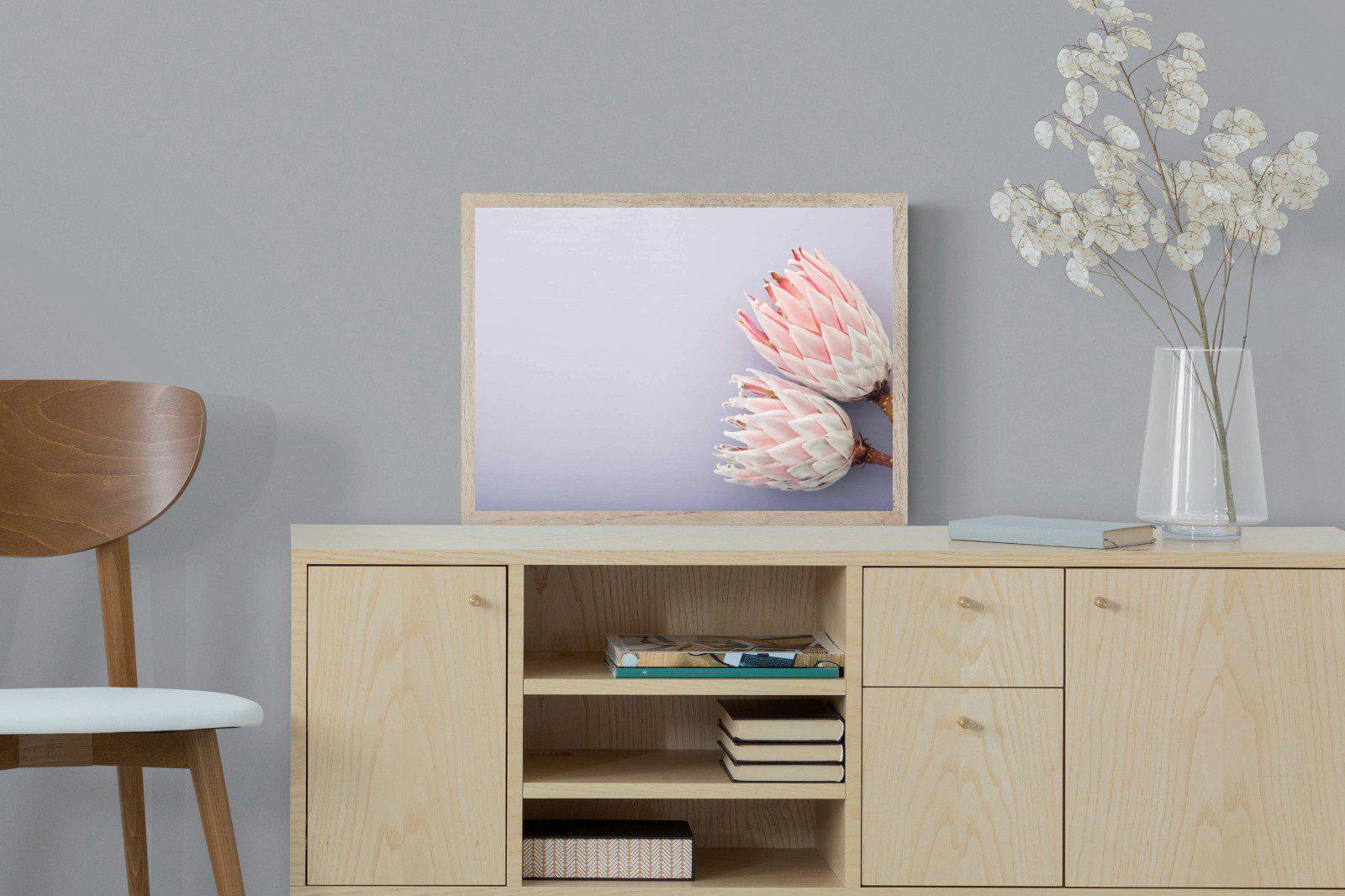 Pair of Proteas-Wall_Art-60 x 45cm-Mounted Canvas-Wood-Pixalot