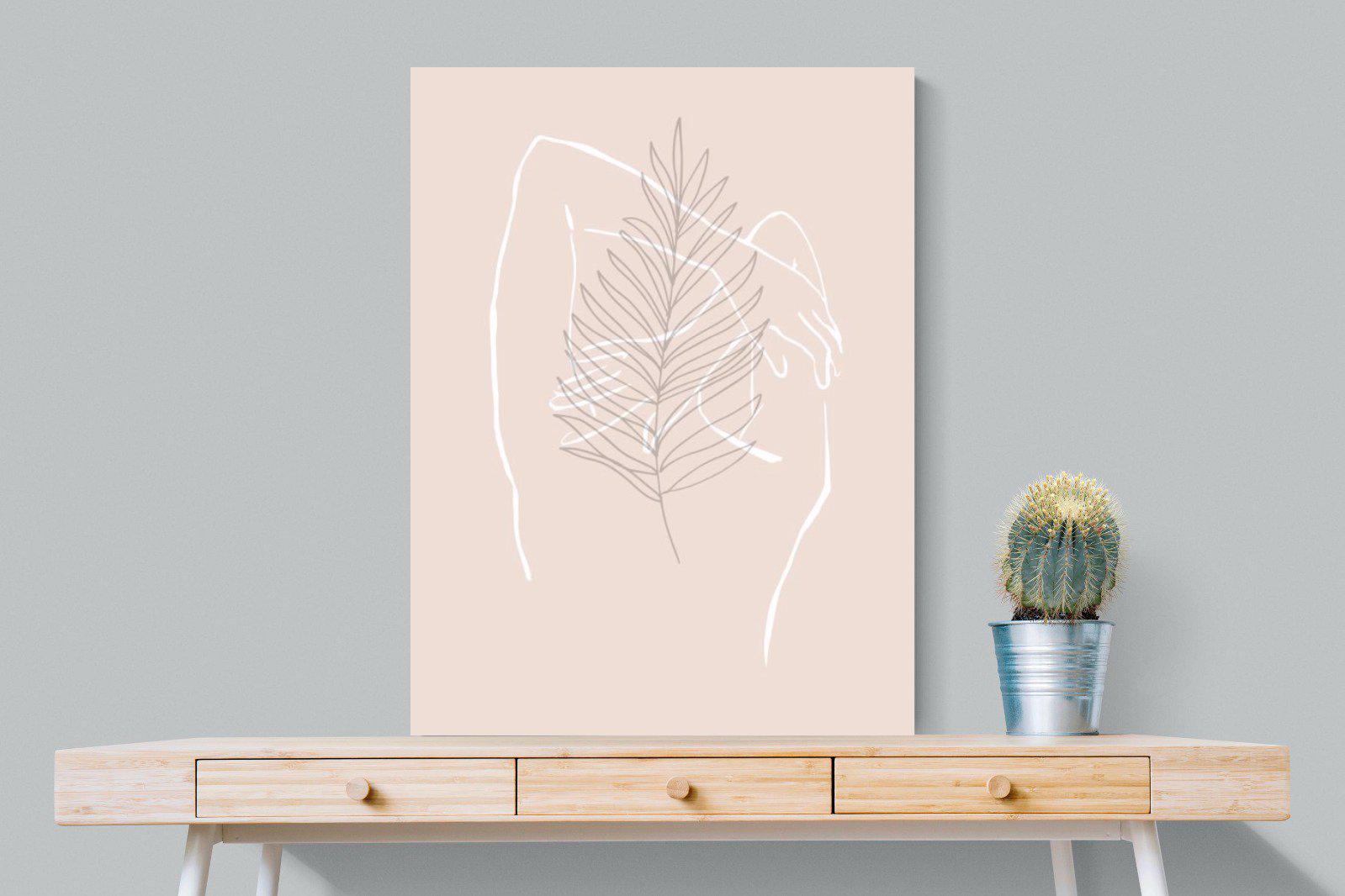 Palm Silhouette-Wall_Art-75 x 100cm-Mounted Canvas-No Frame-Pixalot