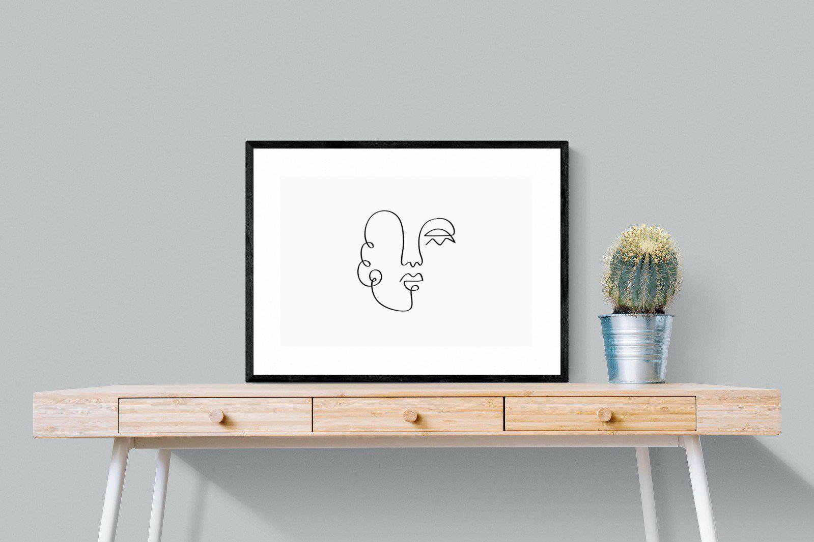 Picasso One-Wall_Art-80 x 60cm-Framed Print-Black-Pixalot