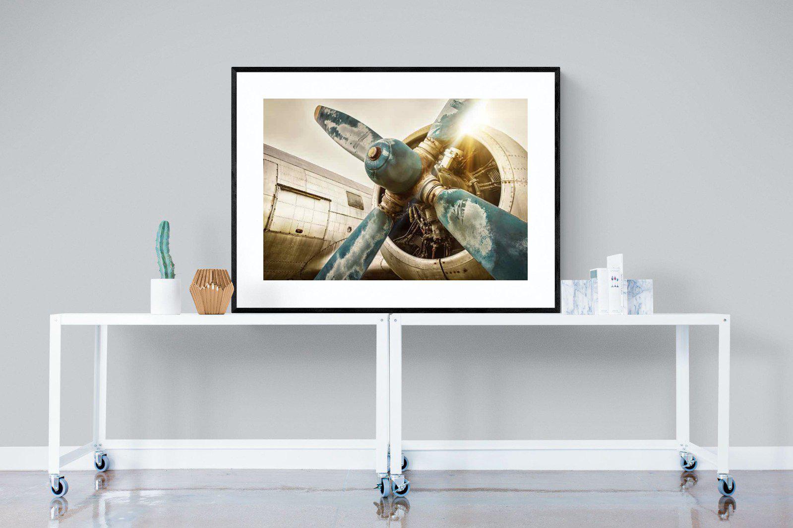 Propeller-Wall_Art-120 x 90cm-Framed Print-Black-Pixalot