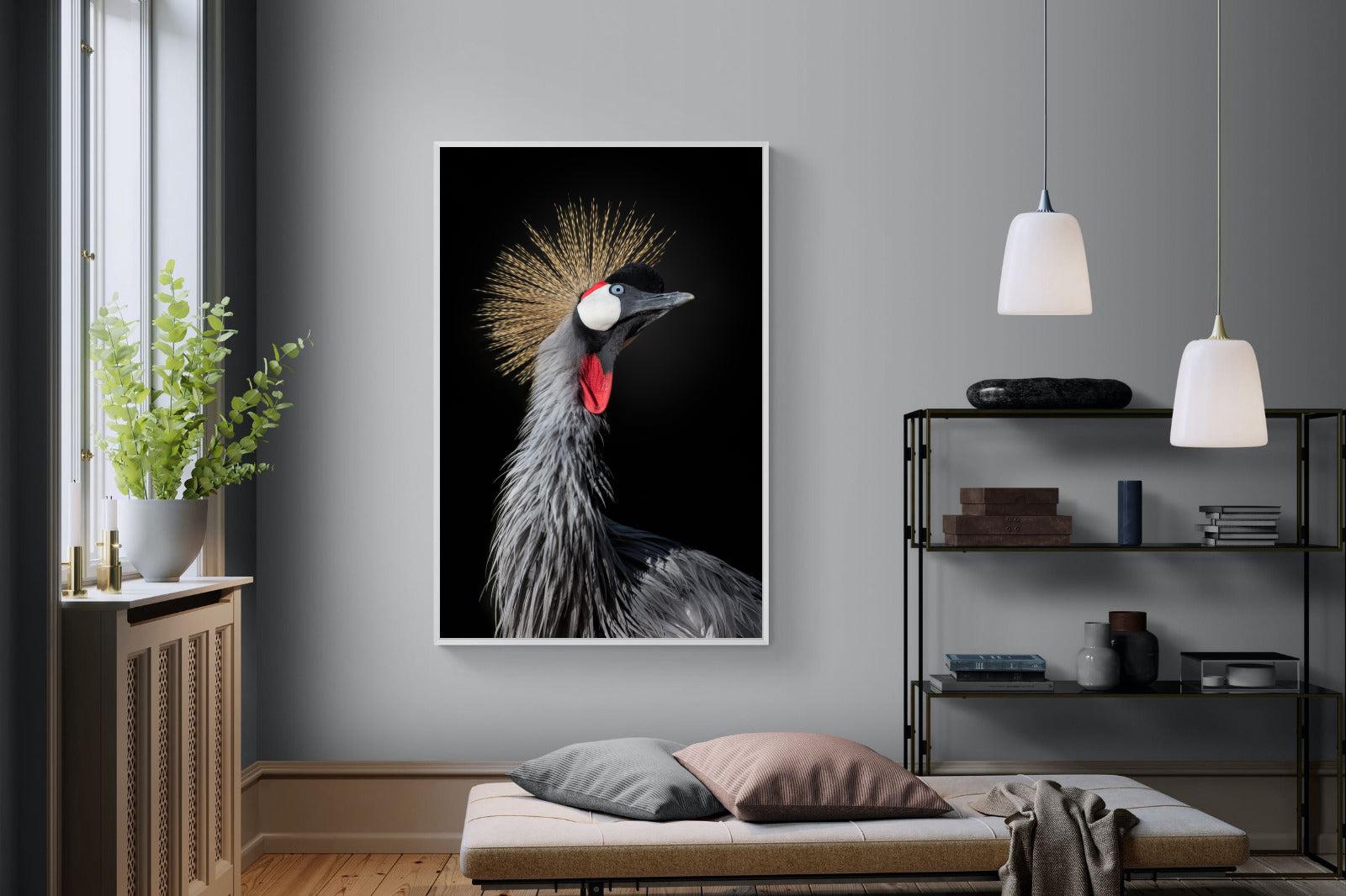 Queen Crane-Wall_Art-120 x 180cm-Mounted Canvas-White-Pixalot