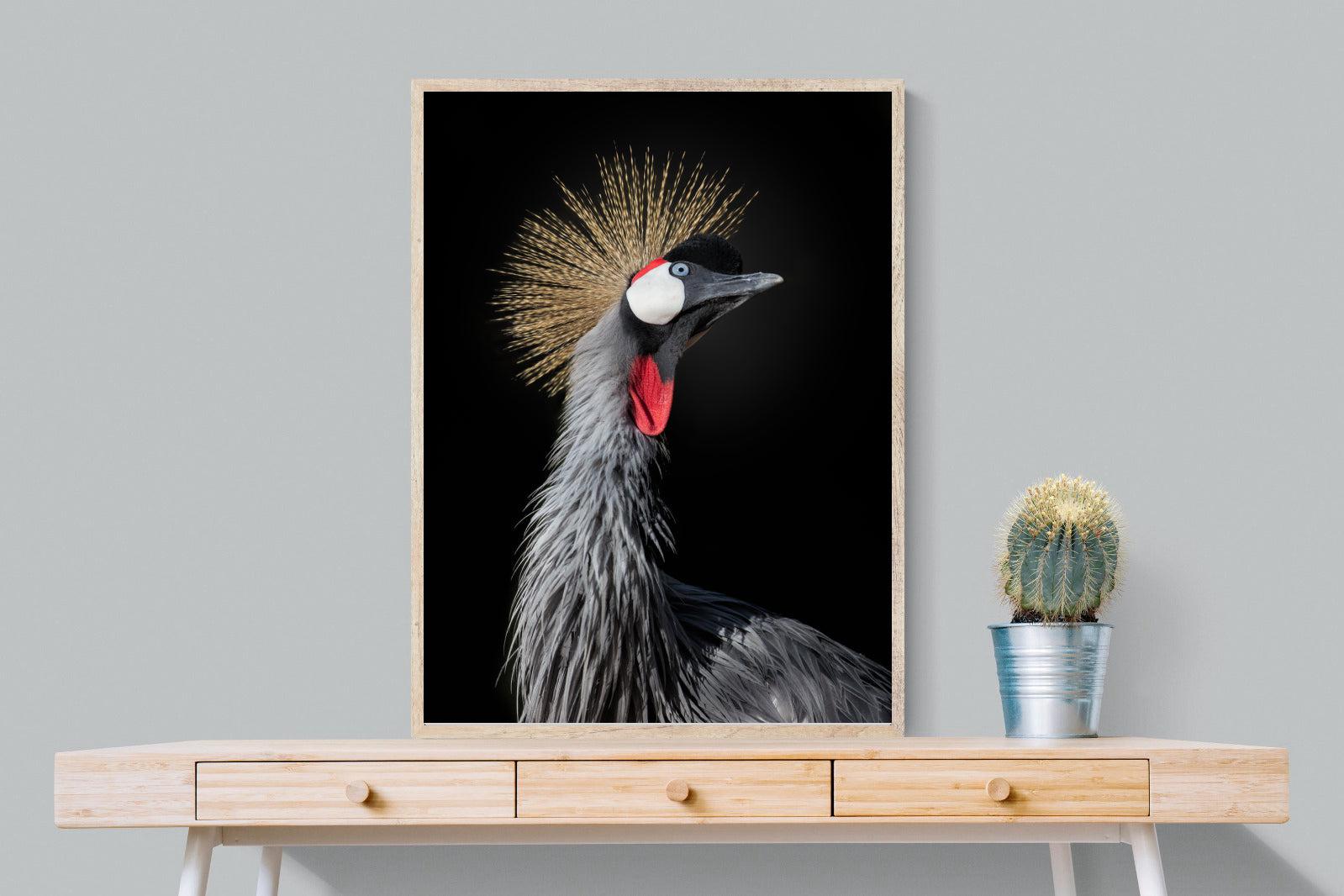 Queen Crane-Wall_Art-75 x 100cm-Mounted Canvas-Wood-Pixalot
