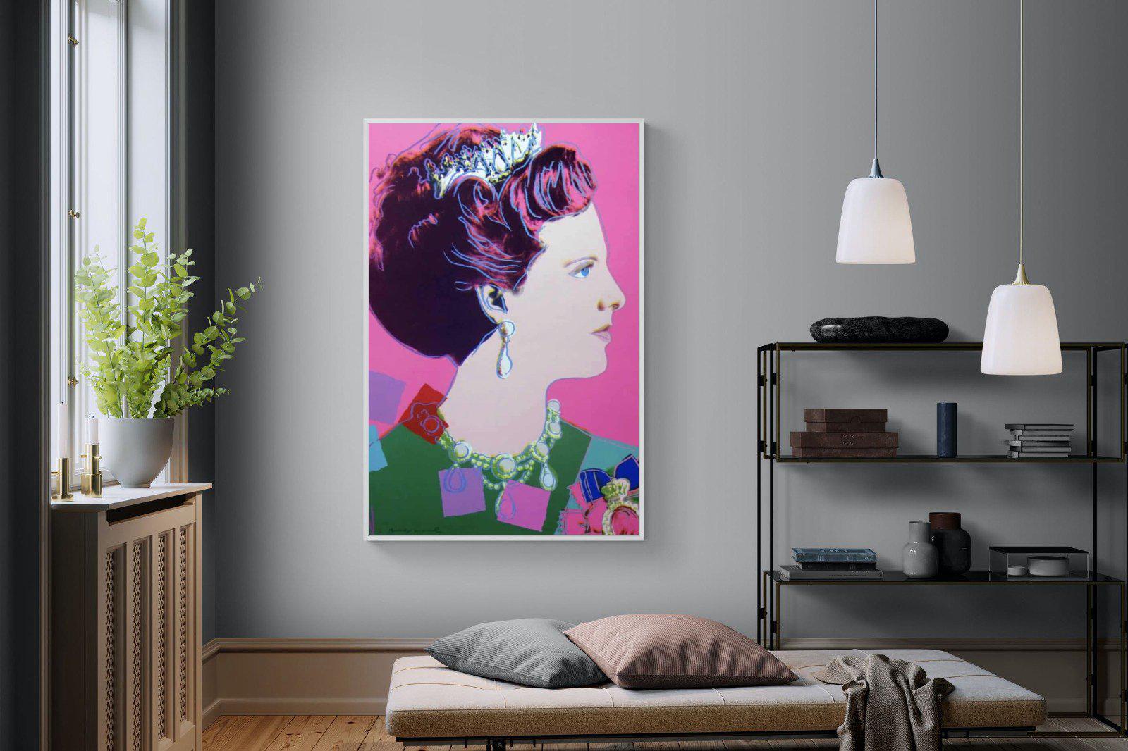 Queen Margrethe II-Wall_Art-120 x 180cm-Mounted Canvas-White-Pixalot
