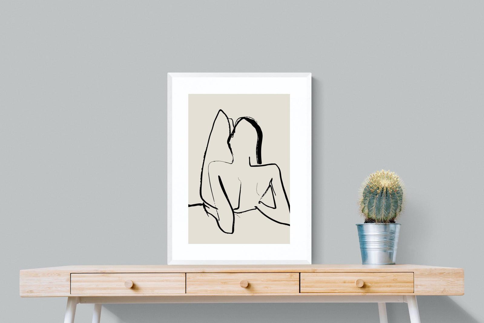Reclined-Wall_Art-60 x 80cm-Framed Print-White-Pixalot