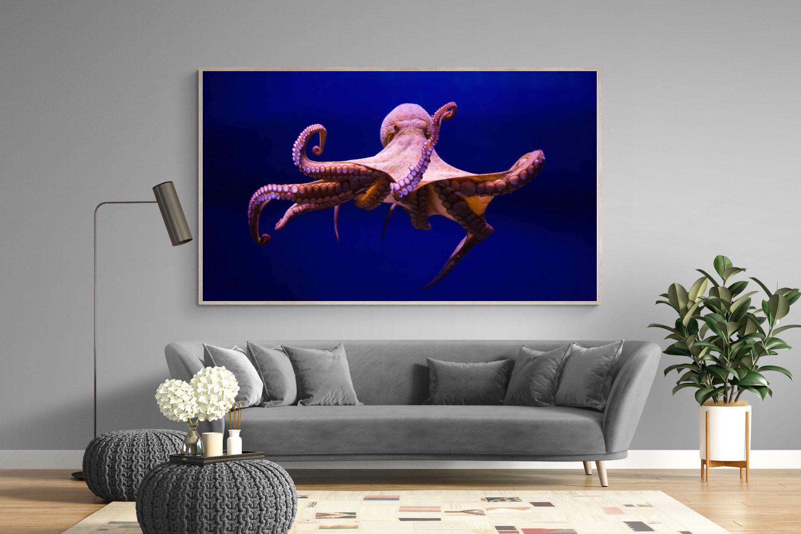 Red Octopus-Wall_Art-220 x 130cm-Mounted Canvas-Wood-Pixalot