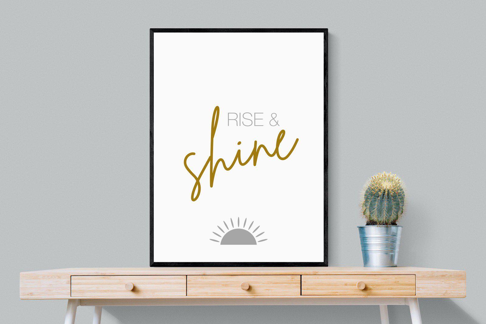 Rise & Shine-Wall_Art-75 x 100cm-Mounted Canvas-Black-Pixalot
