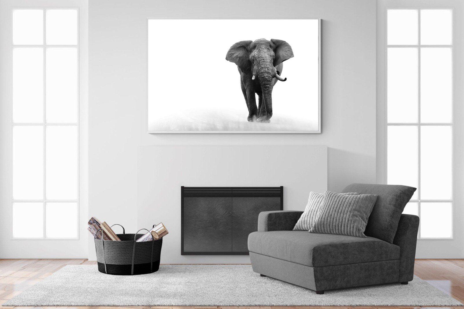 Roaming Bull-Wall_Art-150 x 100cm-Mounted Canvas-White-Pixalot