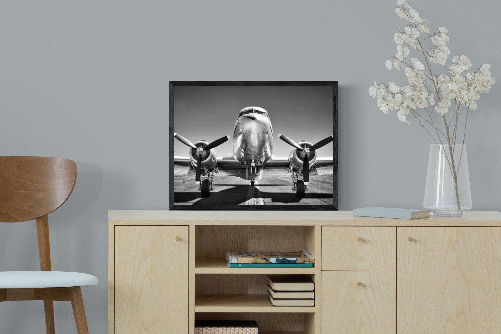 Runway-Wall_Art-60 x 45cm-Mounted Canvas-Black-Pixalot