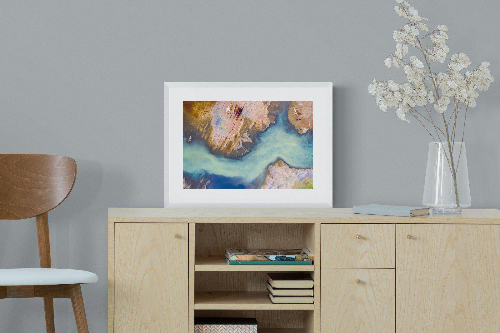 Scraped Earth-Wall_Art-60 x 45cm-Framed Print-White-Pixalot