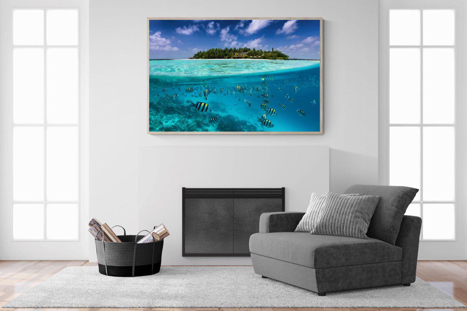Scuba-Wall_Art-150 x 100cm-Mounted Canvas-Wood-Pixalot