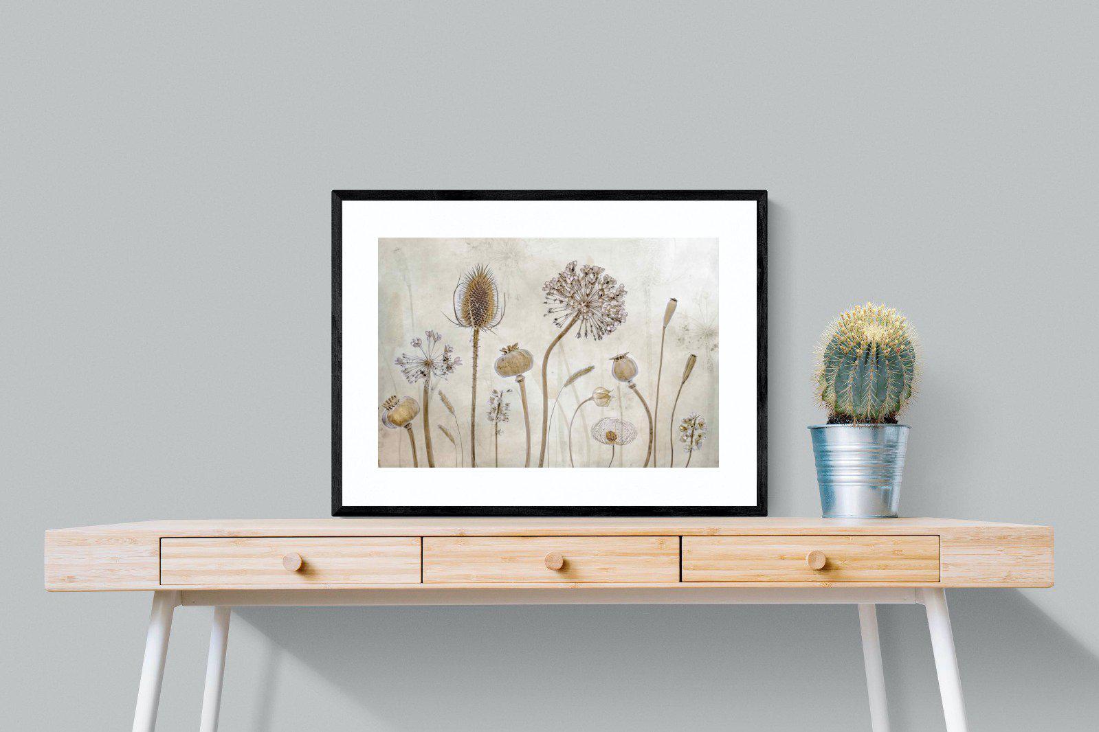 Seed Pods-Wall_Art-80 x 60cm-Framed Print-Black-Pixalot