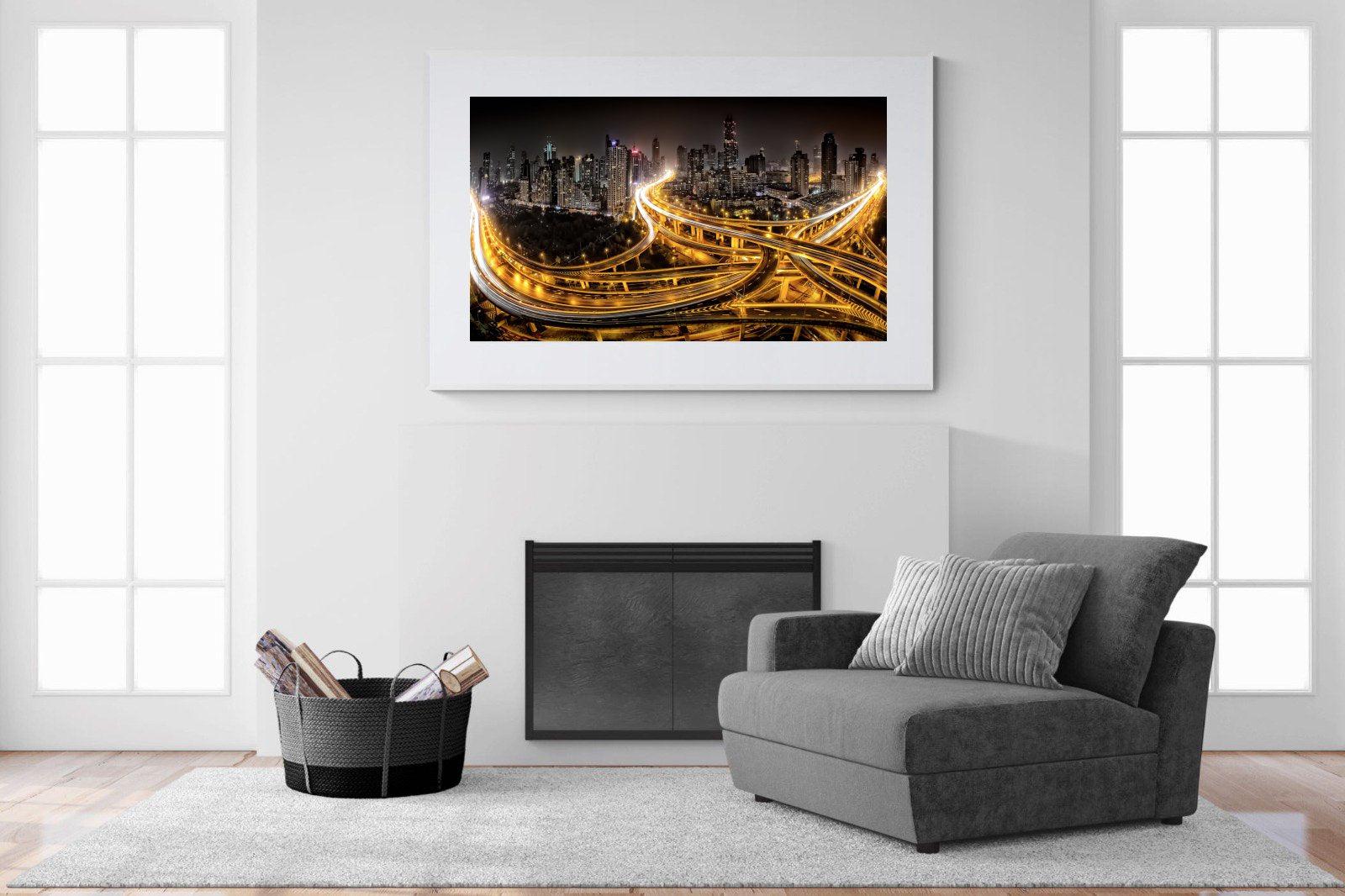 Shanghai-Wall_Art-150 x 100cm-Framed Print-White-Pixalot