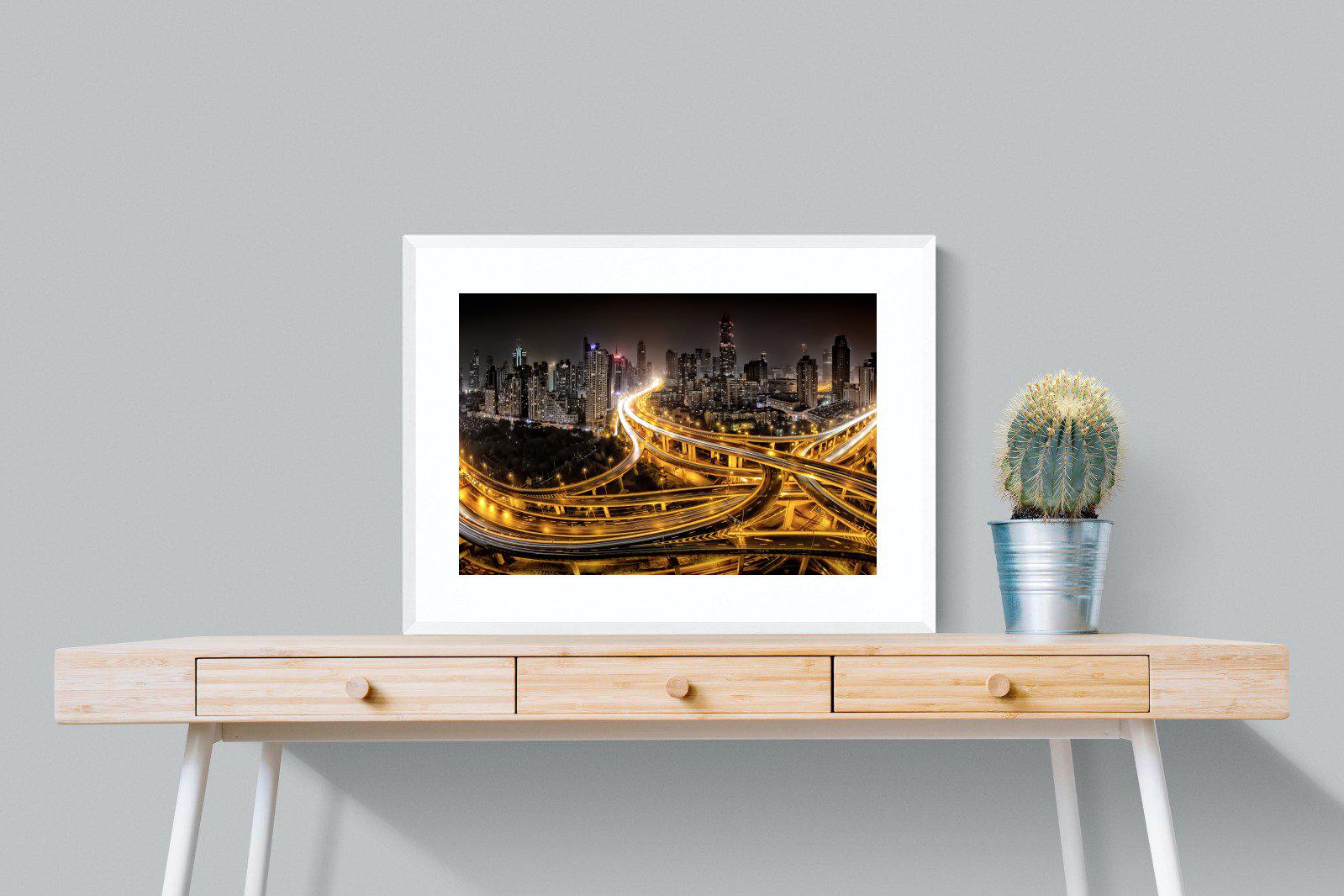 Shanghai-Wall_Art-80 x 60cm-Framed Print-White-Pixalot