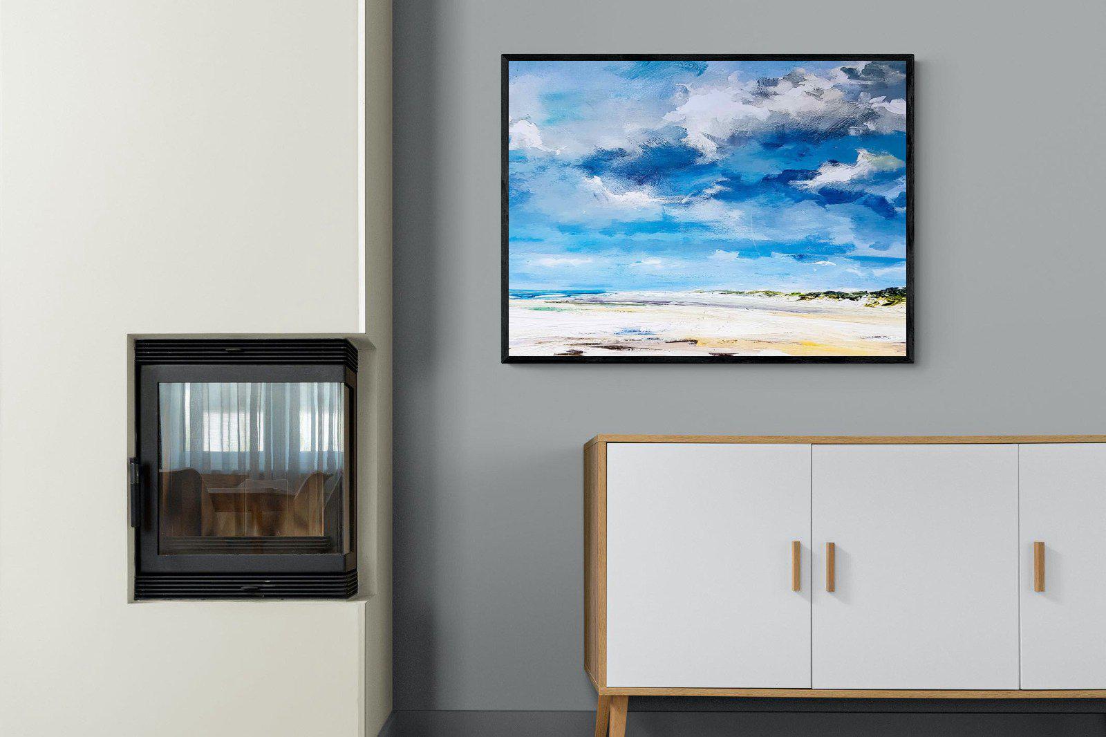 Shoreline-Wall_Art-100 x 75cm-Mounted Canvas-Black-Pixalot