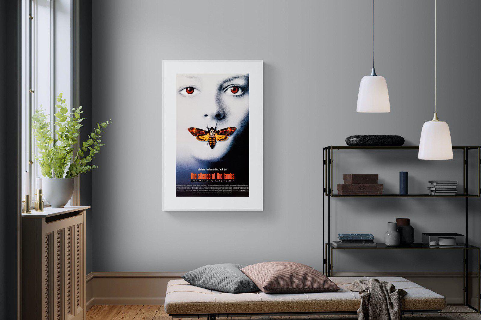 Silence of the Lambs-Wall_Art-100 x 150cm-Framed Print-White-Pixalot
