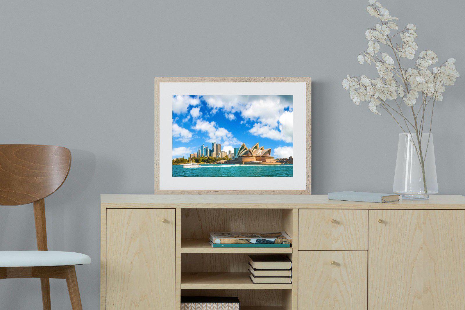 Sydney Opera House-Wall_Art-60 x 45cm-Framed Print-Wood-Pixalot