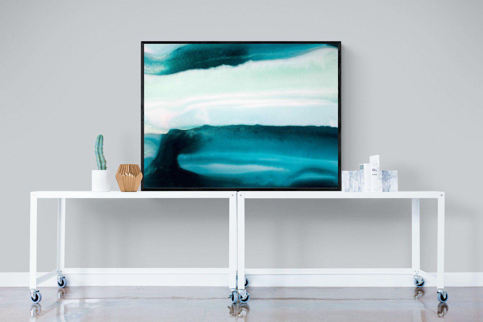 Teal-Wall_Art-120 x 90cm-Mounted Canvas-Black-Pixalot