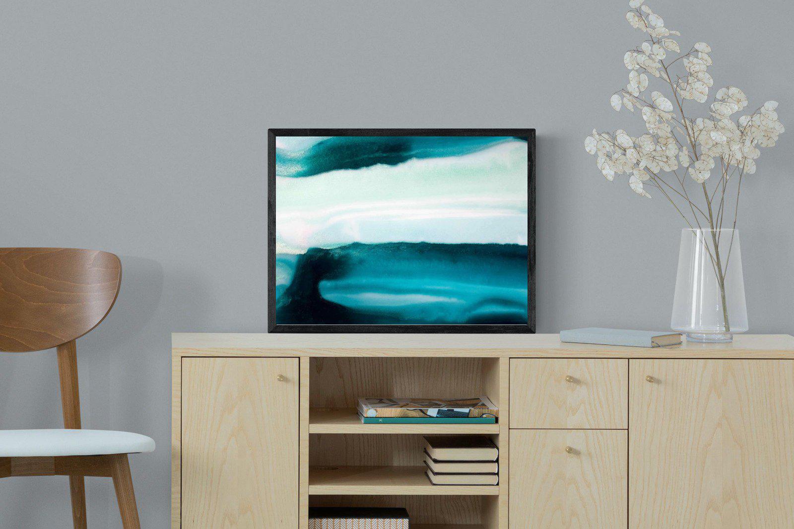 Teal-Wall_Art-60 x 45cm-Mounted Canvas-Black-Pixalot