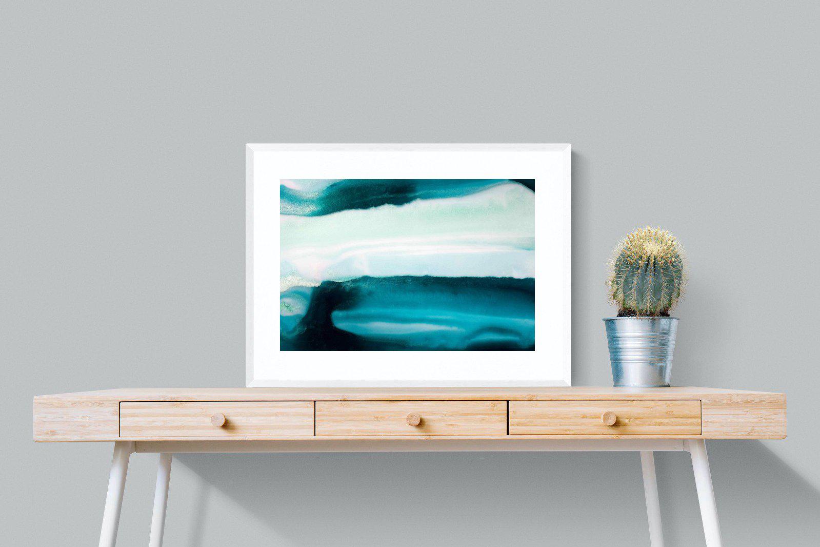 Teal-Wall_Art-80 x 60cm-Framed Print-White-Pixalot