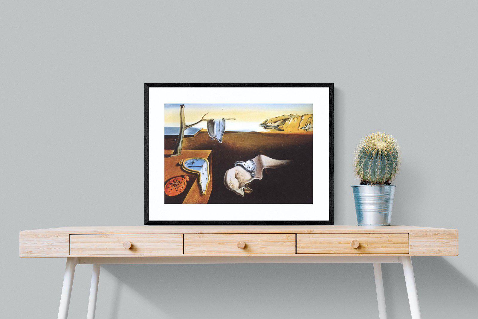The Persistence of Memory-Wall_Art-80 x 60cm-Framed Print-Black-Pixalot