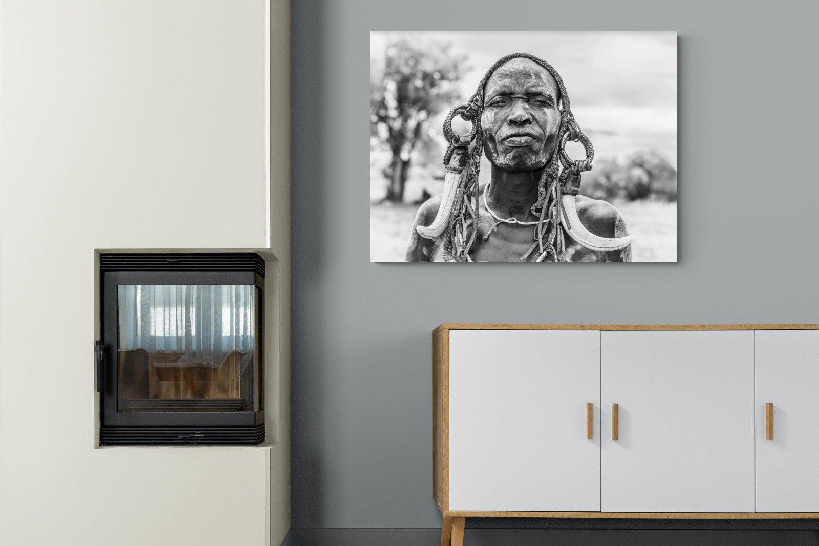 Tribesman-Wall_Art-100 x 75cm-Mounted Canvas-No Frame-Pixalot