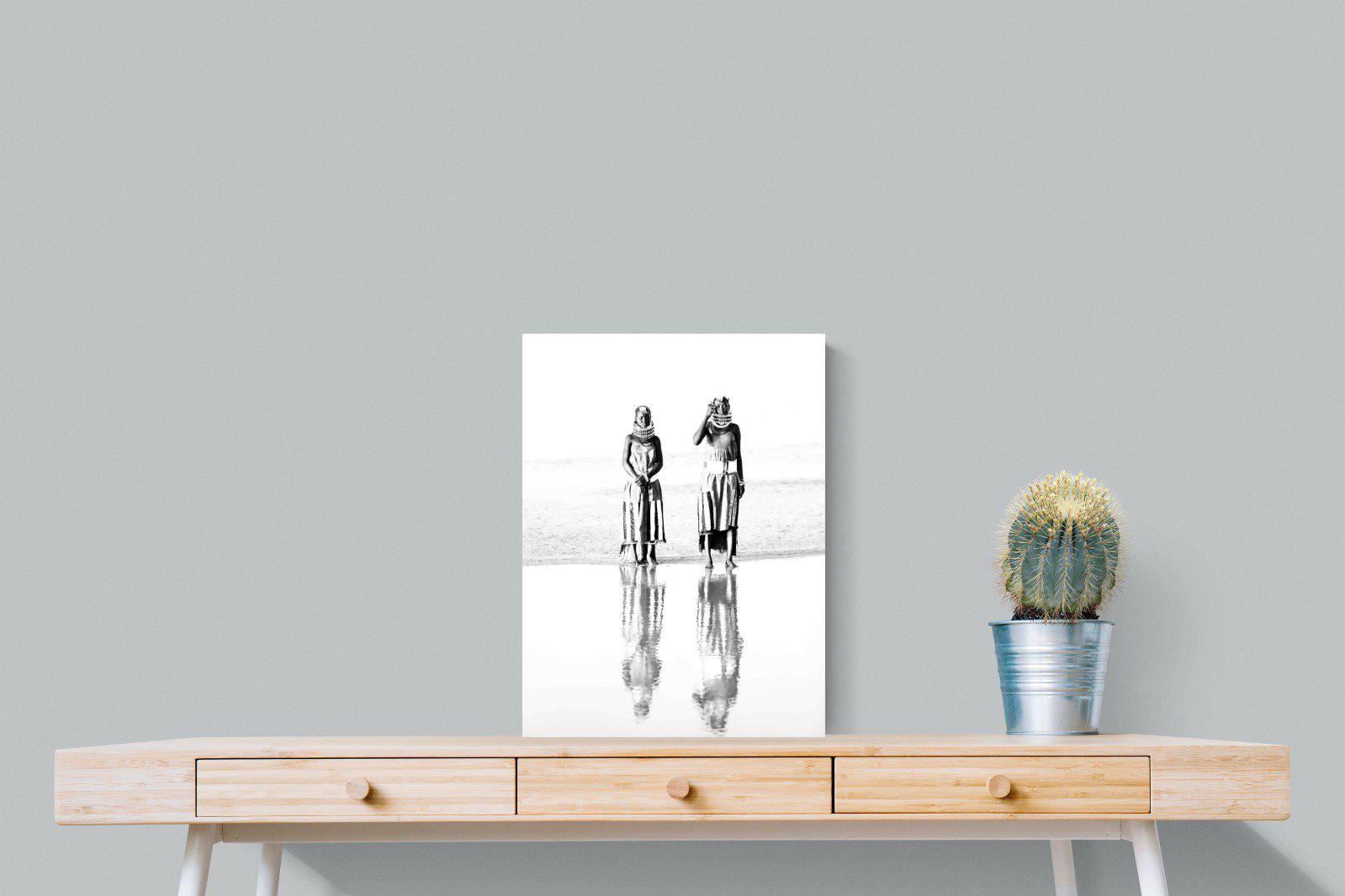 Turkana Tribespeople-Wall_Art-45 x 60cm-Mounted Canvas-No Frame-Pixalot